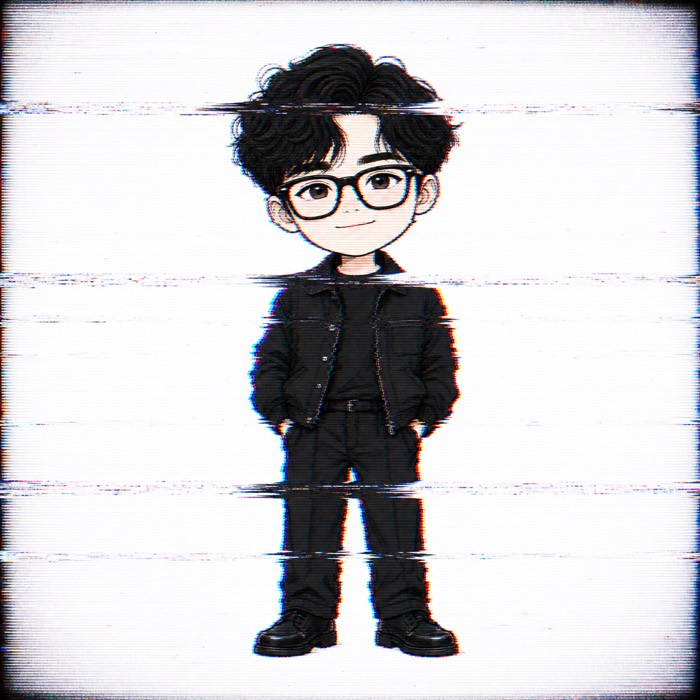 VHS 정지 화면 스타일 예시