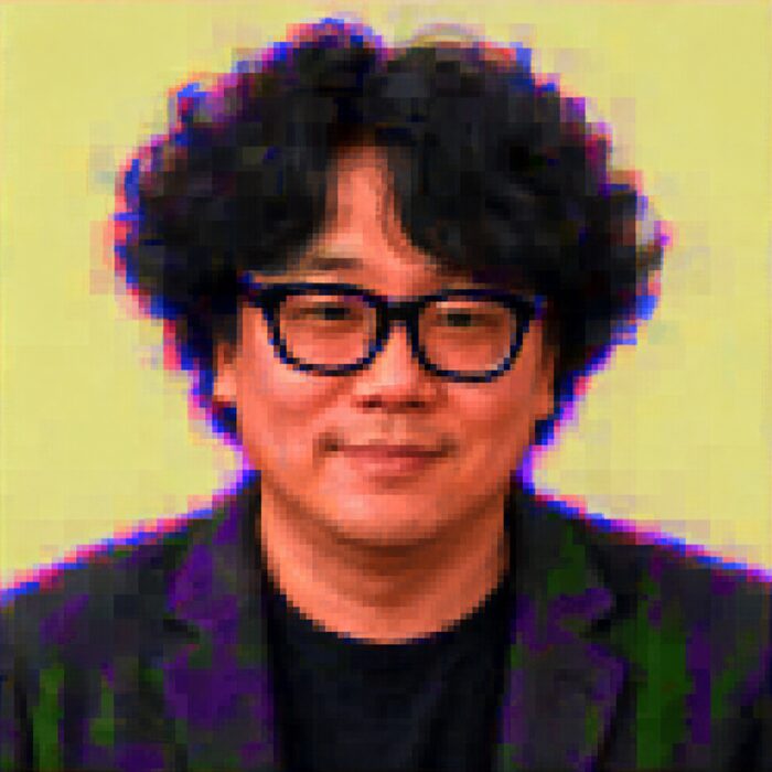 압축이 깨진 저해상도 이미지 스타일 예시