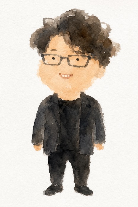 물감이 번진 어린이 수채화 스타일 예시