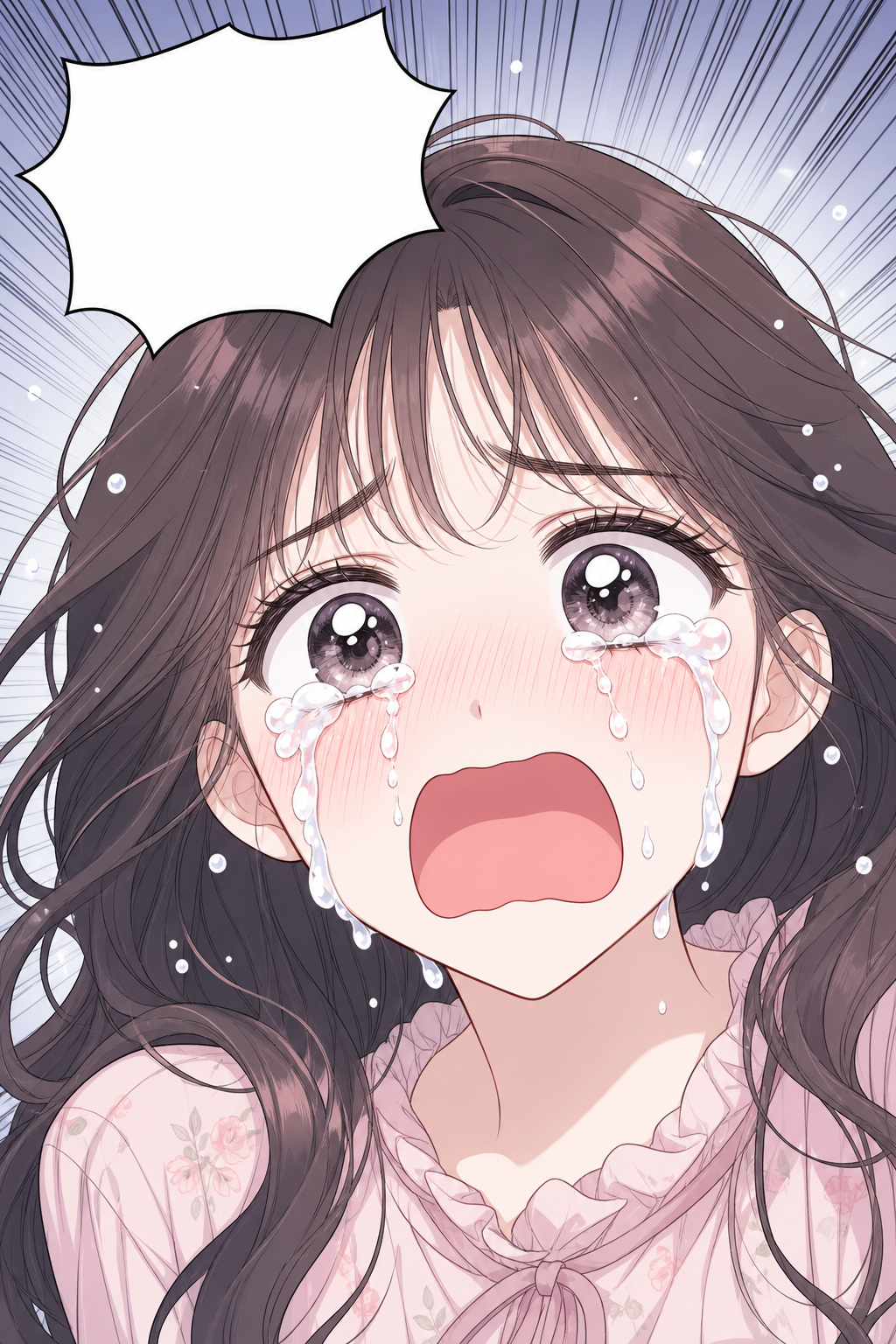 감정 클로즈업 + 빈 풍선