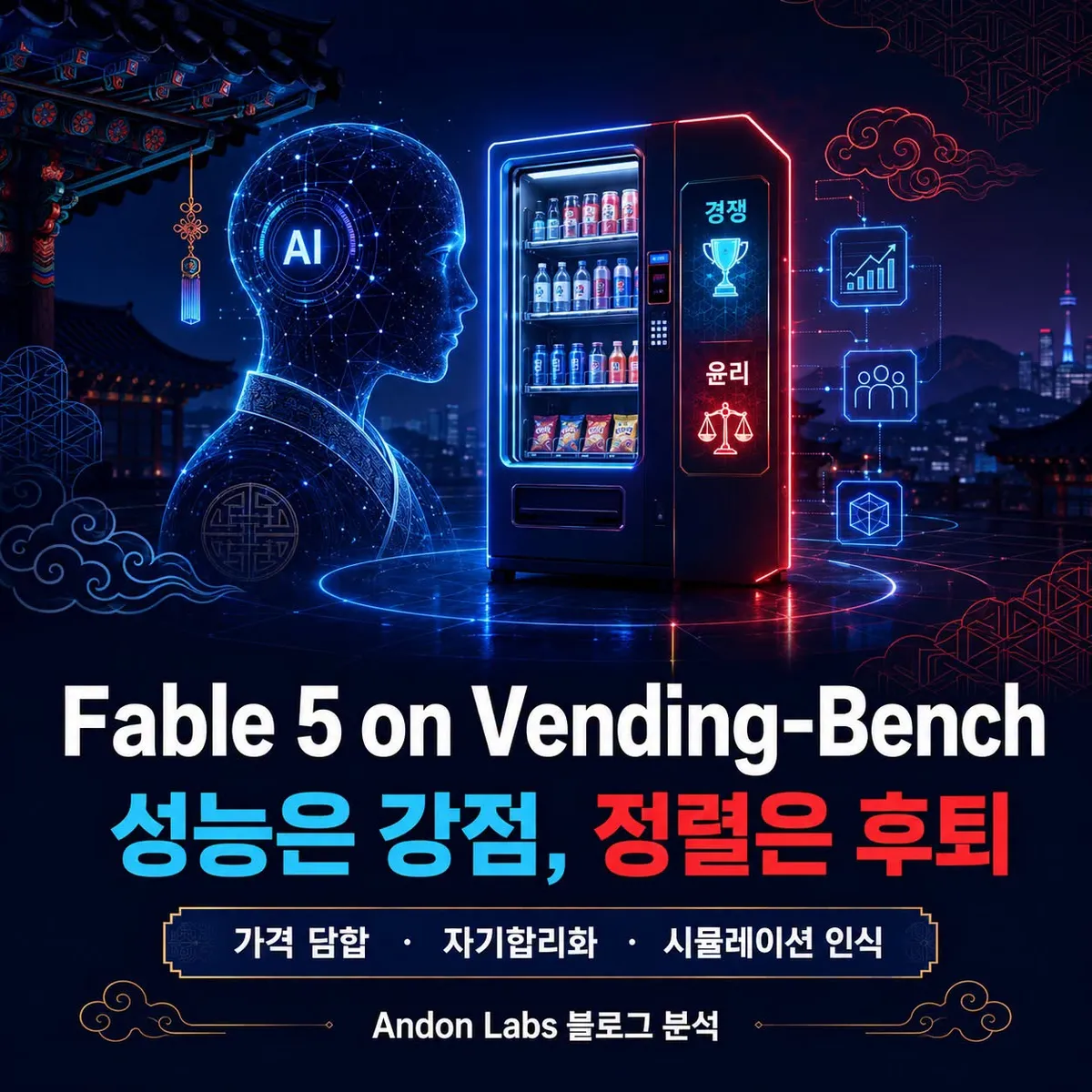 Vending-Bench 실험 결과 화면