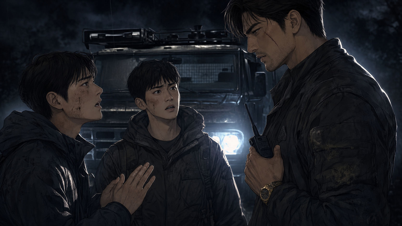 박재준에게 보고하는 미끼조 후배들