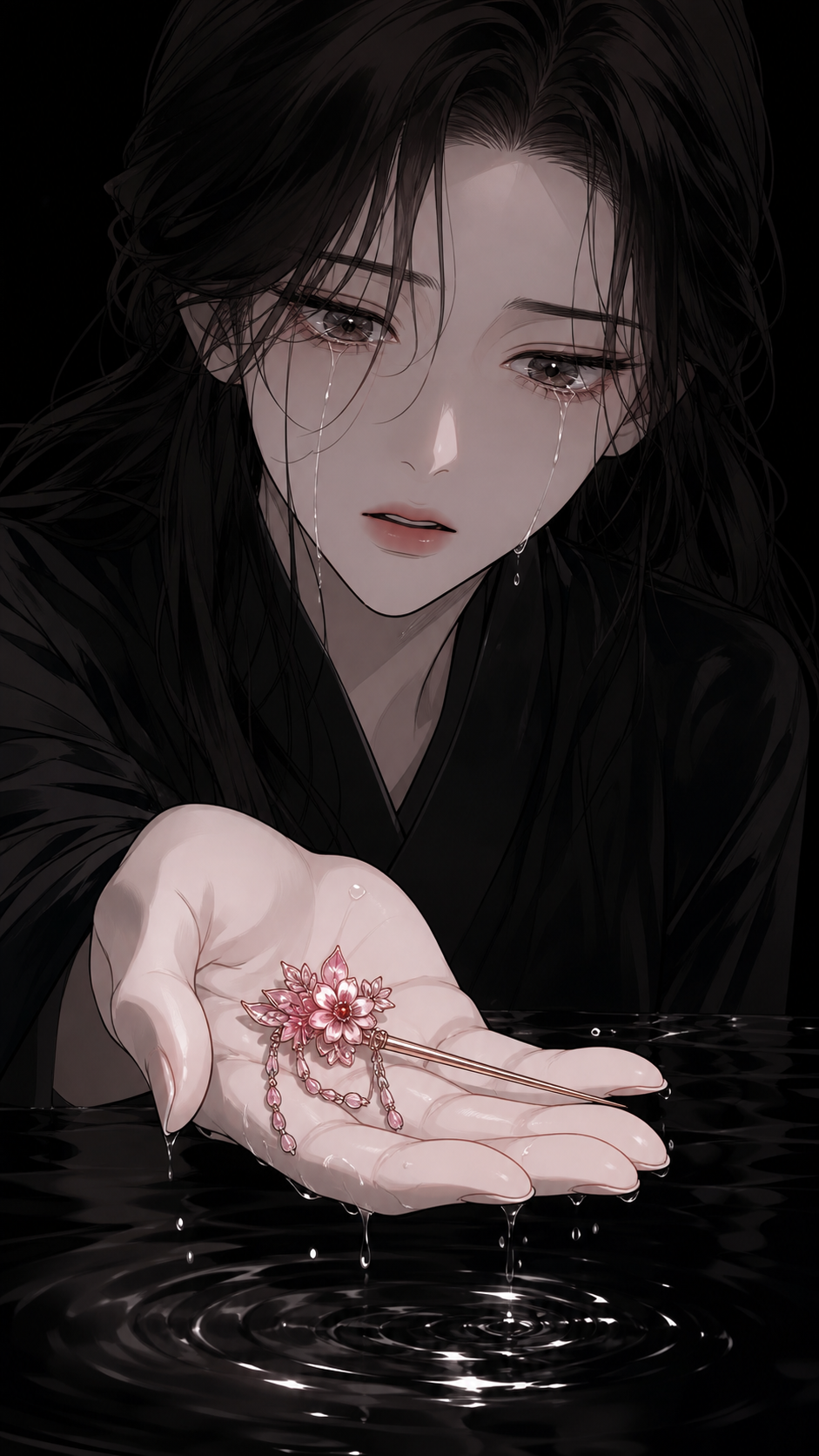 윤세아 머리핀 눈물