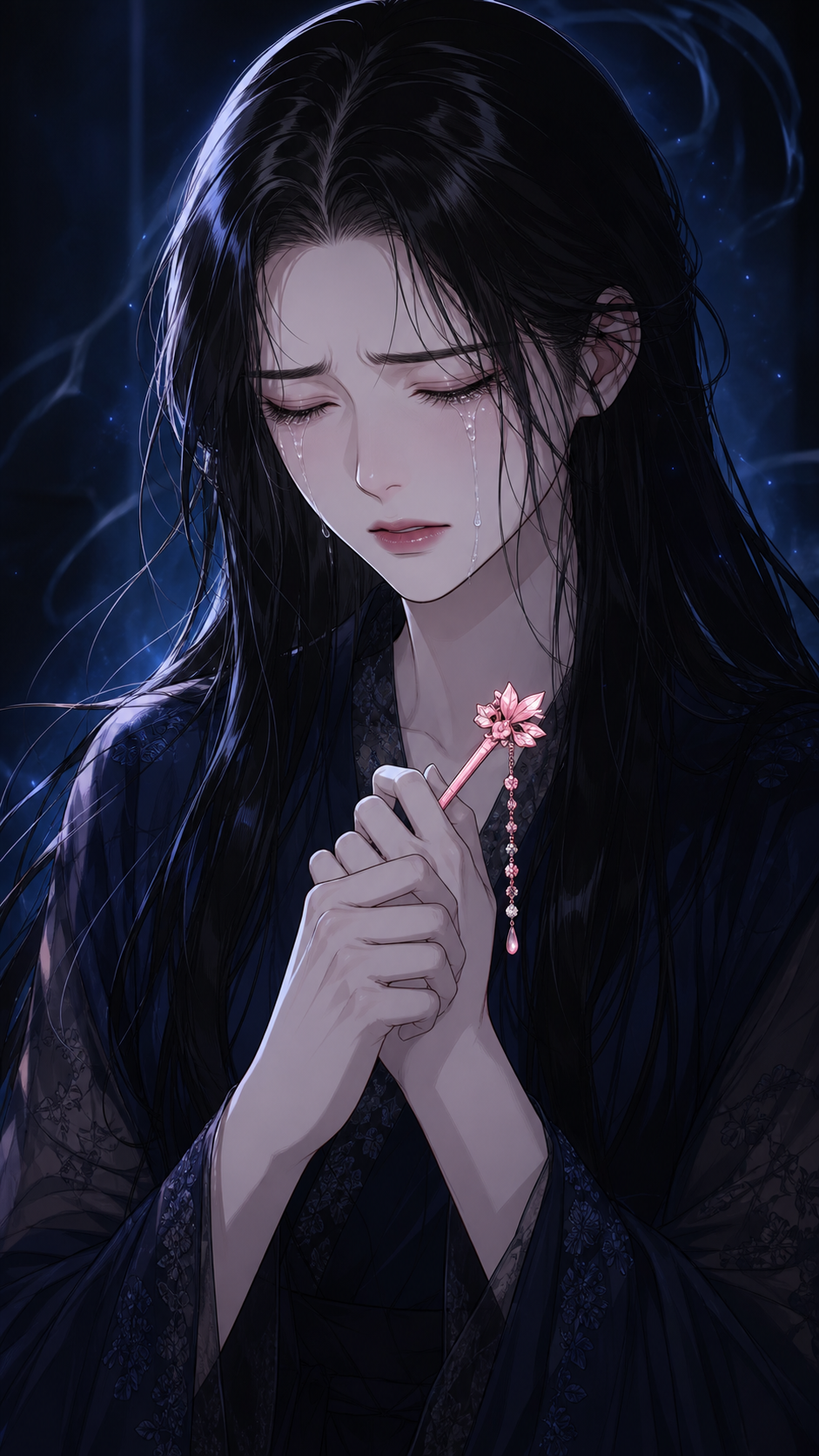 윤세아 머리핀 가슴에