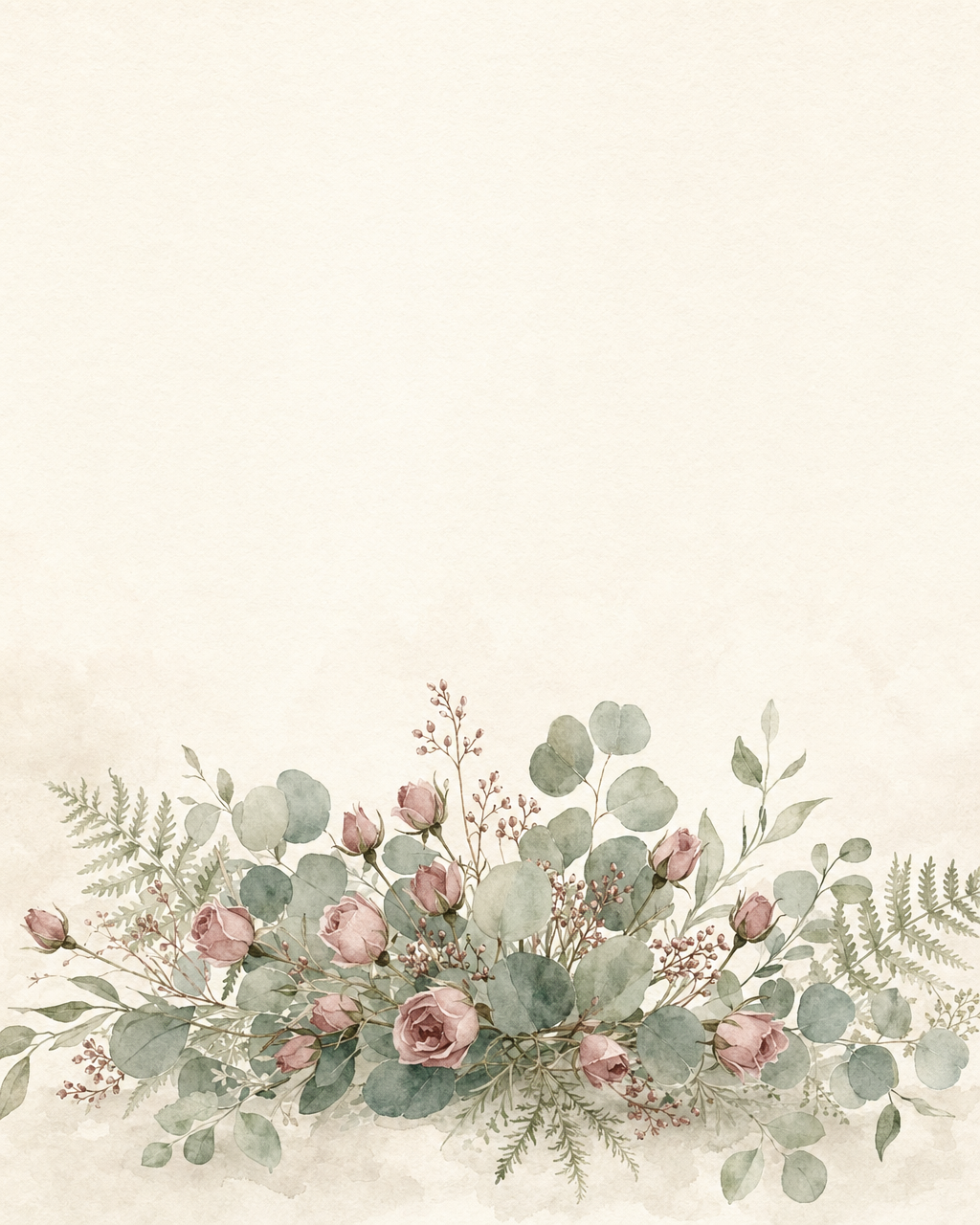 하단 보태니컬 군집 워터컬러 — 갤러리 4