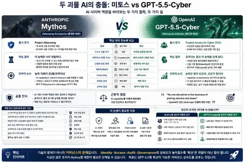 통제인가 확산인가: Mythos vs GPT-5.5-Cyber 게시물에 첨부된 사진